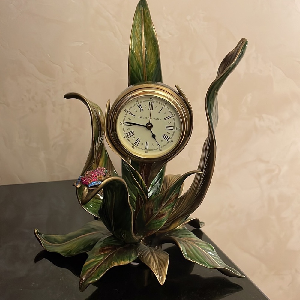 Jay Strongwater Enamel Desk Clock